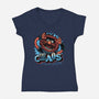 Chaos Is My Love Language-Womens-V-Neck-Tee-glitchygorilla
