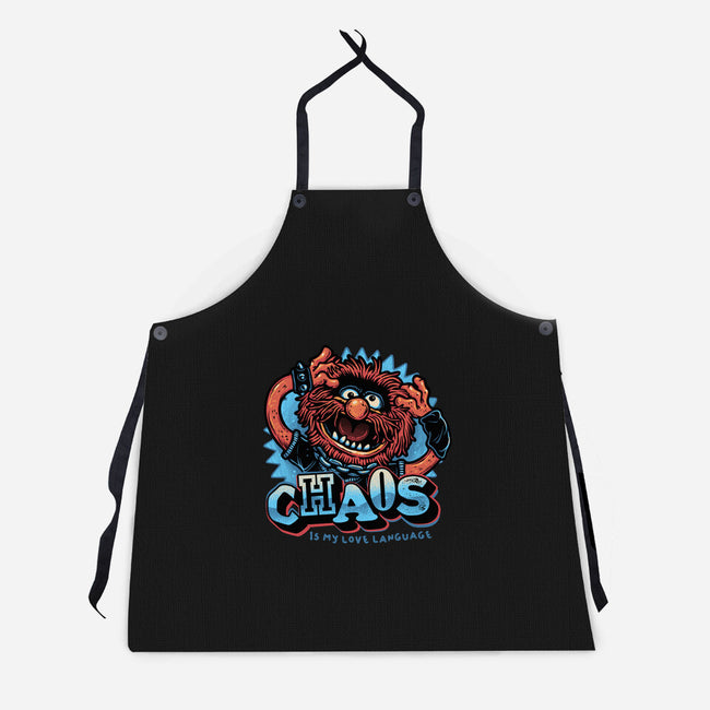 Chaos Is My Love Language-Unisex-Kitchen-Apron-glitchygorilla