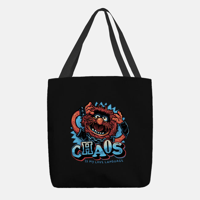 Chaos Is My Love Language-None-Basic Tote-Bag-glitchygorilla