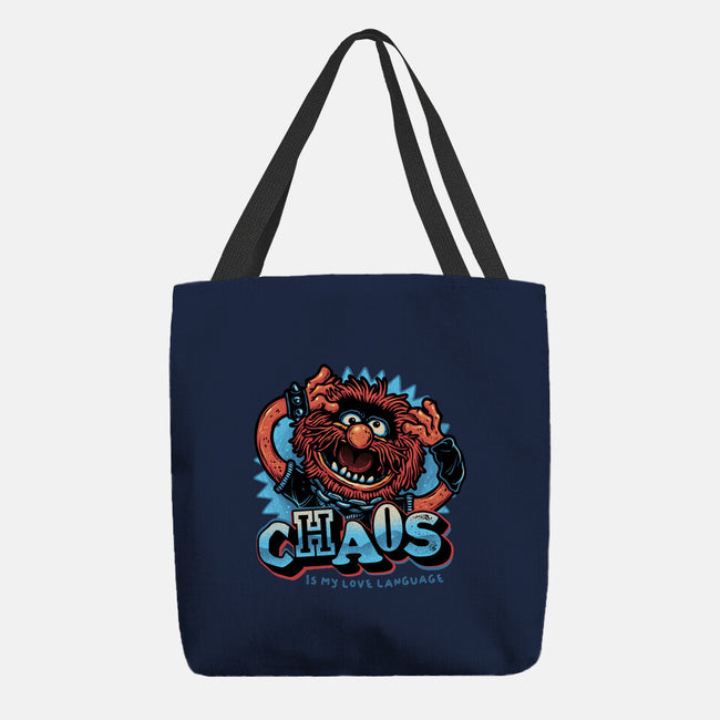 Chaos Is My Love Language-None-Basic Tote-Bag-glitchygorilla
