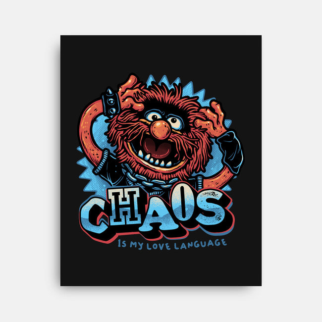 Chaos Is My Love Language-None-Stretched-Canvas-glitchygorilla