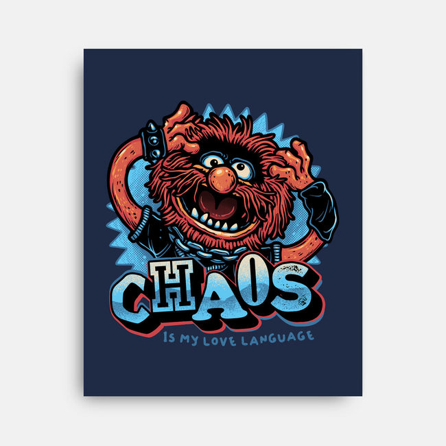 Chaos Is My Love Language-None-Stretched-Canvas-glitchygorilla