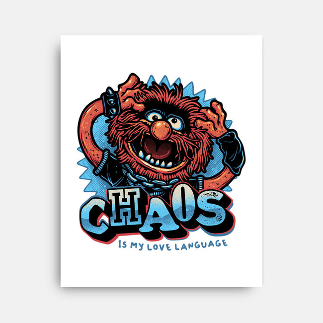 Chaos Is My Love Language-None-Stretched-Canvas-glitchygorilla