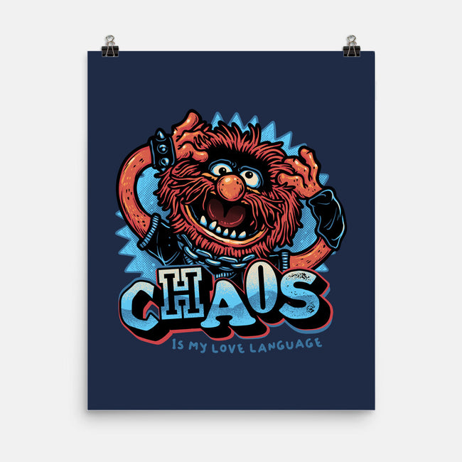 Chaos Is My Love Language-None-Matte-Poster-glitchygorilla