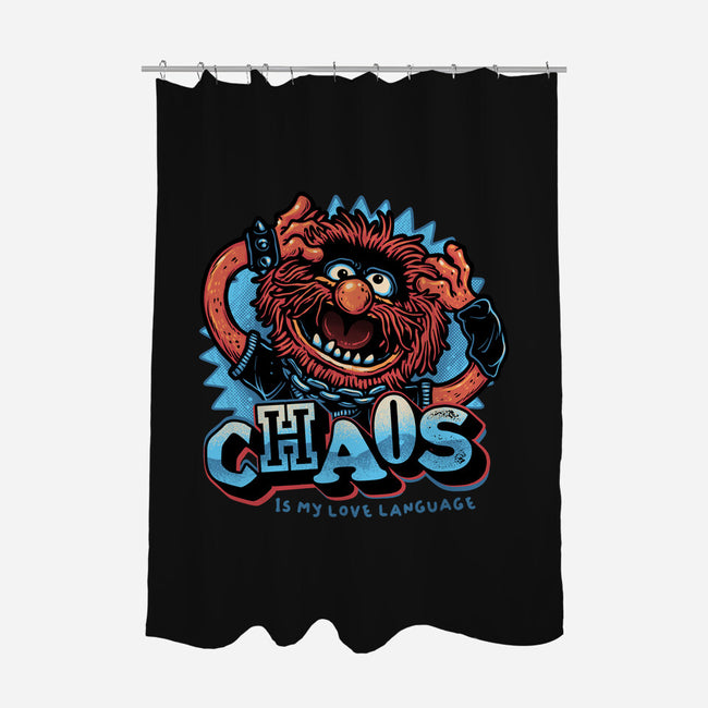 Chaos Is My Love Language-None-Polyester-Shower Curtain-glitchygorilla
