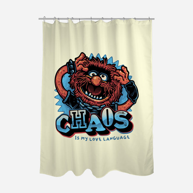 Chaos Is My Love Language-None-Polyester-Shower Curtain-glitchygorilla
