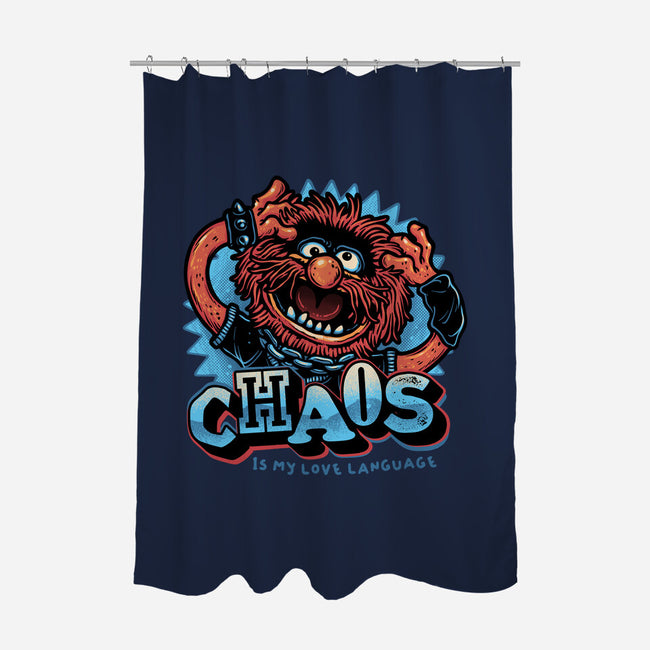 Chaos Is My Love Language-None-Polyester-Shower Curtain-glitchygorilla
