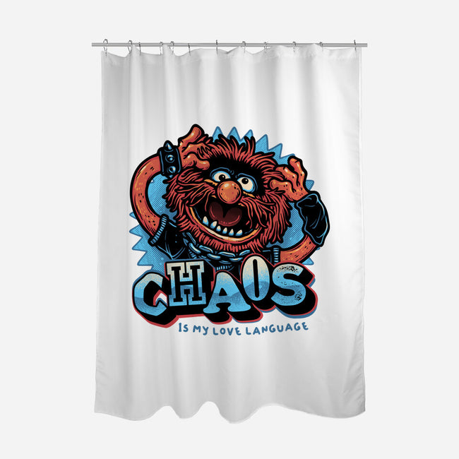 Chaos Is My Love Language-None-Polyester-Shower Curtain-glitchygorilla