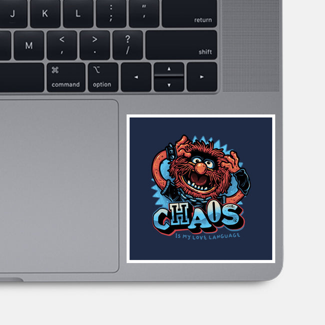 Chaos Is My Love Language-None-Glossy-Sticker-glitchygorilla