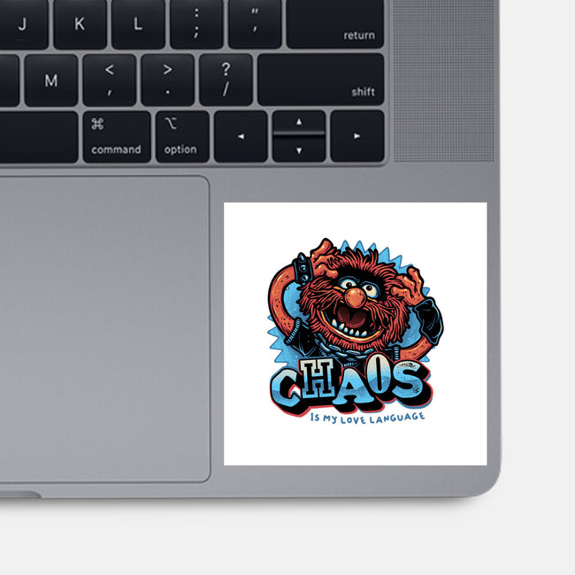 Chaos Is My Love Language-None-Glossy-Sticker-glitchygorilla
