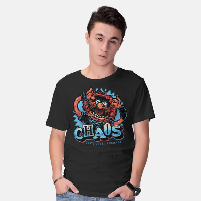 Chaos Is My Love Language-Mens-Basic-Tee-glitchygorilla