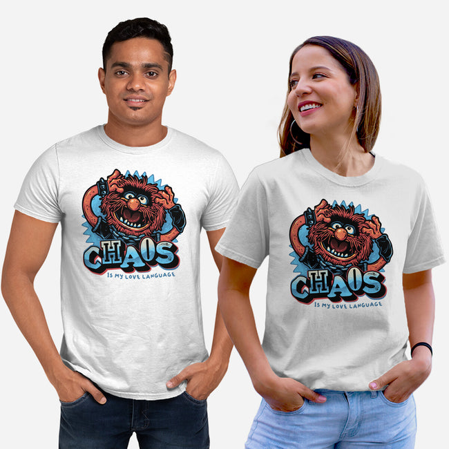 Chaos Is My Love Language-Unisex-Basic-Tee-glitchygorilla