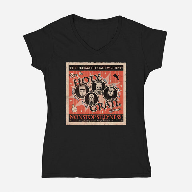 The Holy Grail Show-Womens-V-Neck-Tee-NMdesign