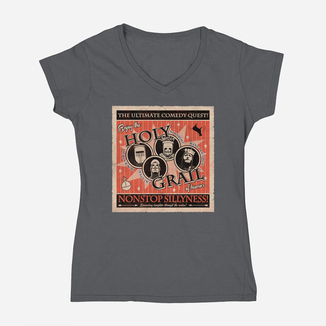 The Holy Grail Show-Womens-V-Neck-Tee-NMdesign
