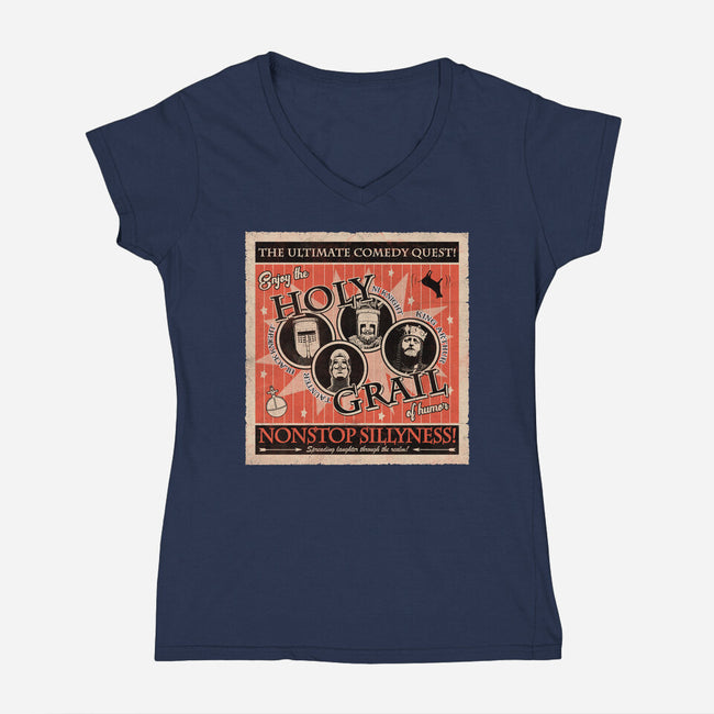 The Holy Grail Show-Womens-V-Neck-Tee-NMdesign