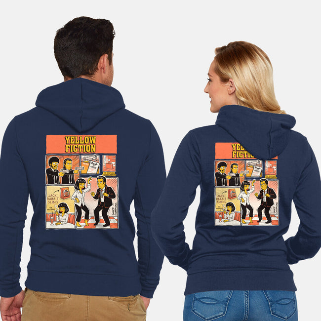 Yellow Fiction-Unisex-Zip-Up-Sweatshirt-P1yu5h