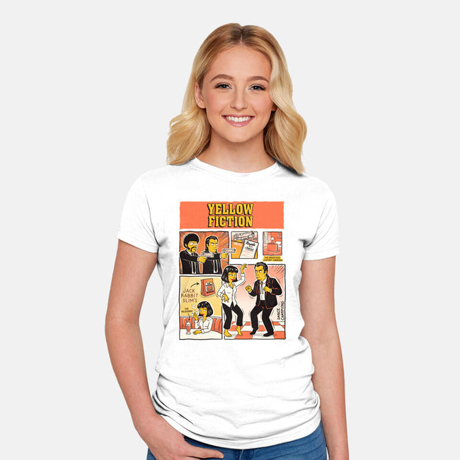 Yellow Fiction-Womens-Fitted-Tee-P1yu5h