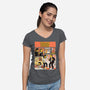 Yellow Fiction-Womens-V-Neck-Tee-P1yu5h