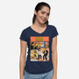 Yellow Fiction-Womens-V-Neck-Tee-P1yu5h