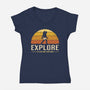 Vintage Crawler-Womens-V-Neck-Tee-retrodivision