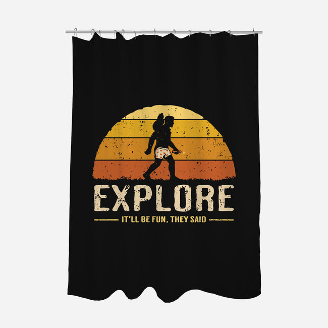Vintage Crawler-None-Polyester-Shower Curtain-retrodivision