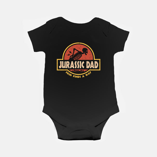 The Jurassic Dad-Baby-Basic-Onesie-retrodivision