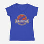 The Jurassic Dad-Womens-V-Neck-Tee-retrodivision