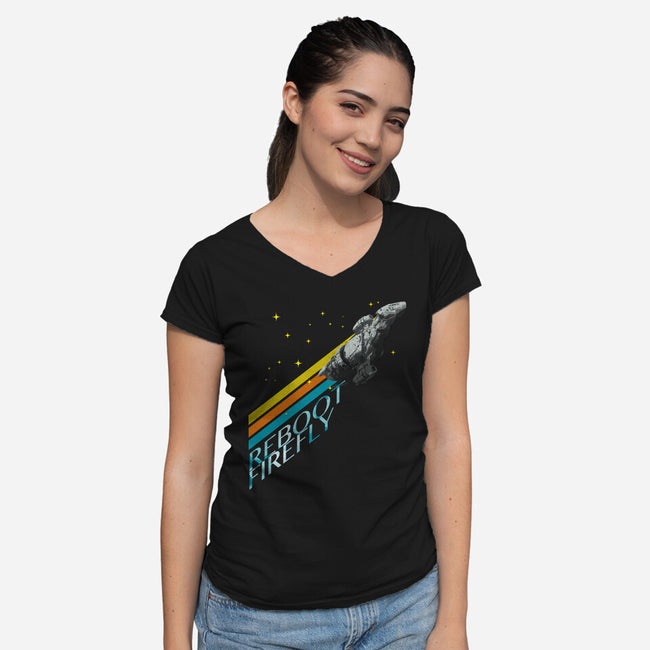 Reboot Firefly-Womens-V-Neck-Tee-kharmazero