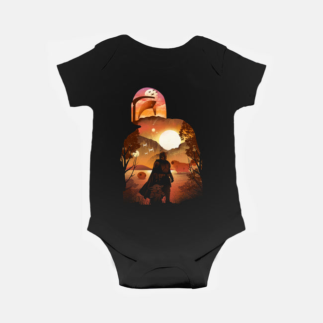 Bounty Hunter Sunset-Baby-Basic-Onesie-dandingeroz