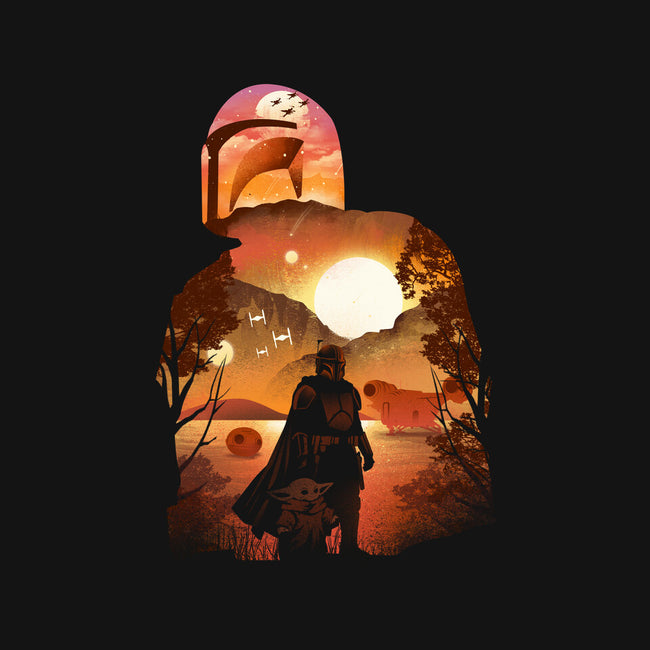 Bounty Hunter Sunset-None-Stretched-Canvas-dandingeroz