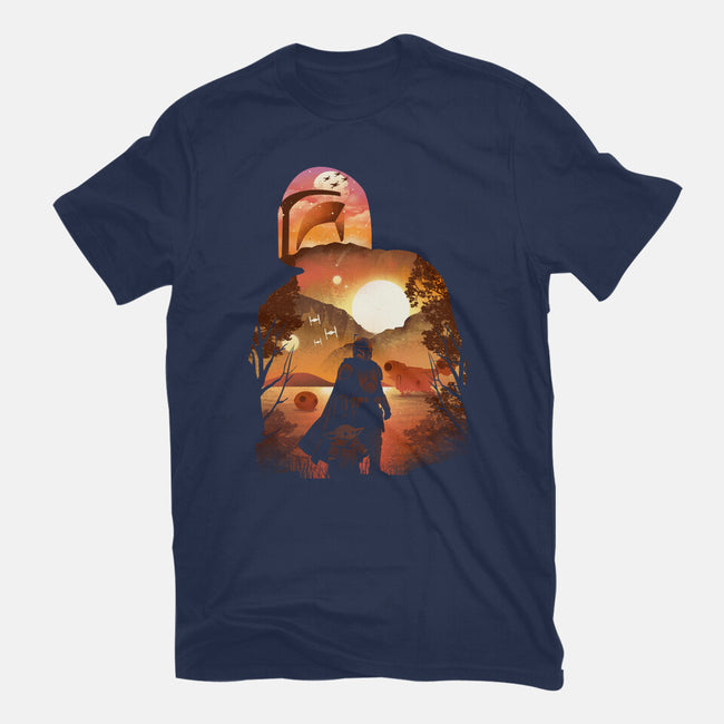 Bounty Hunter Sunset-Youth-Basic-Tee-dandingeroz