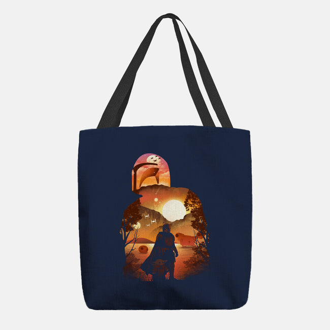 Bounty Hunter Sunset-None-Basic Tote-Bag-dandingeroz