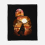 Bounty Hunter Sunset-None-Fleece-Blanket-dandingeroz