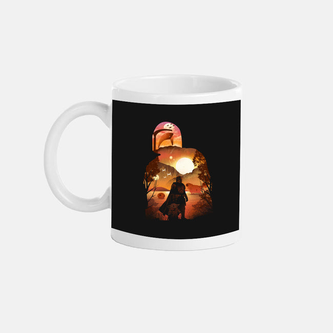 Bounty Hunter Sunset-None-Mug-Drinkware-dandingeroz