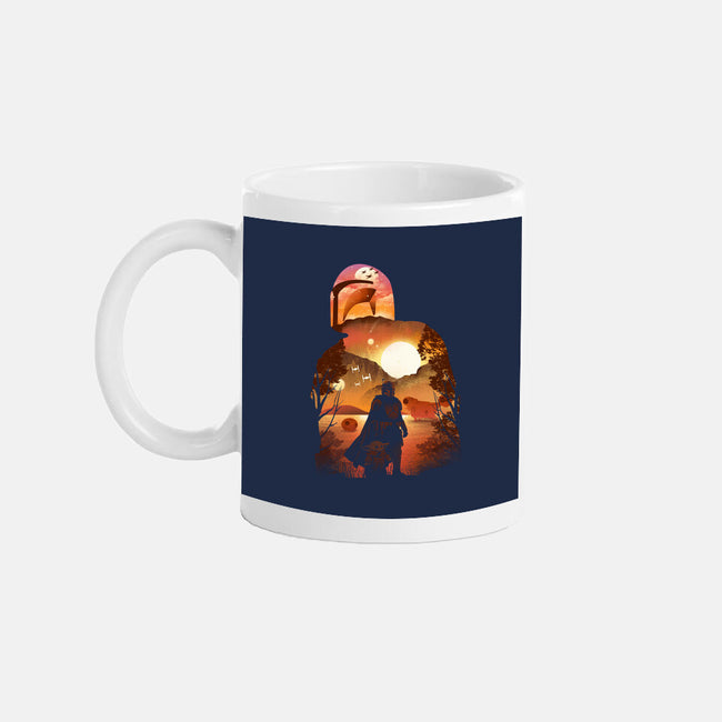 Bounty Hunter Sunset-None-Mug-Drinkware-dandingeroz
