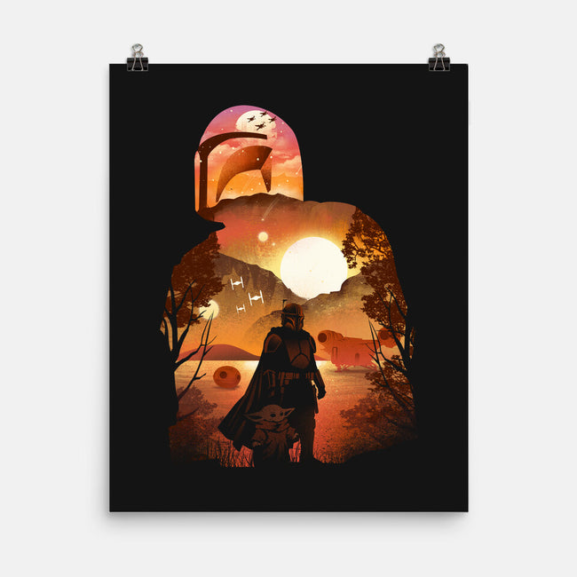 Bounty Hunter Sunset-None-Matte-Poster-dandingeroz