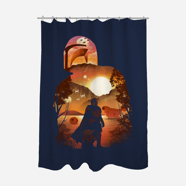 Bounty Hunter Sunset-None-Polyester-Shower Curtain-dandingeroz