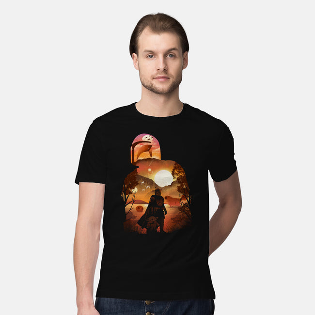 Bounty Hunter Sunset-Mens-Premium-Tee-dandingeroz