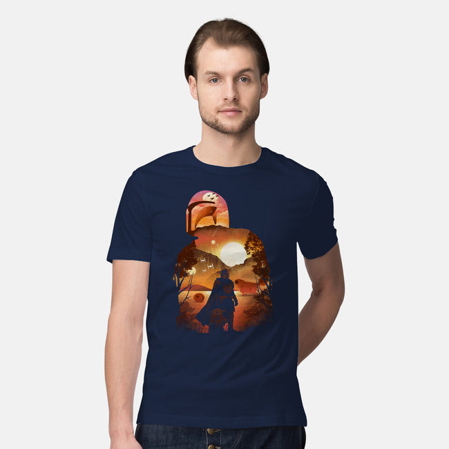 Bounty Hunter Sunset-Mens-Premium-Tee-dandingeroz