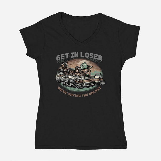 Save The Galaxy-Womens-V-Neck-Tee-glitchygorilla
