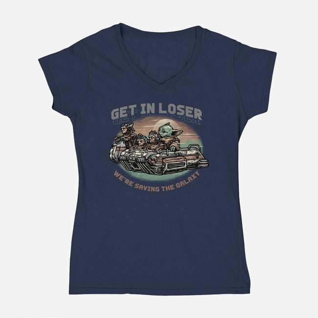 Save The Galaxy-Womens-V-Neck-Tee-glitchygorilla