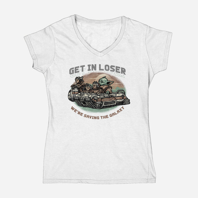 Save The Galaxy-Womens-V-Neck-Tee-glitchygorilla