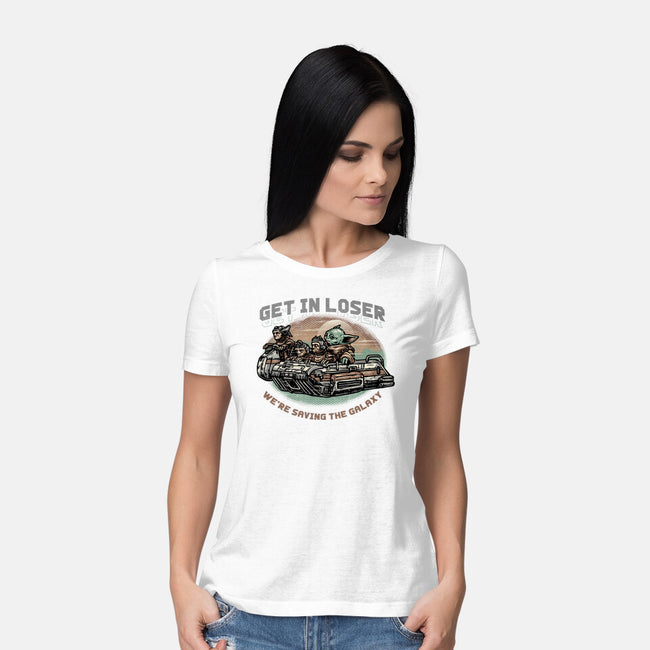 Save The Galaxy-Womens-Basic-Tee-glitchygorilla