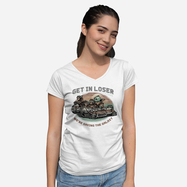Save The Galaxy-Womens-V-Neck-Tee-glitchygorilla