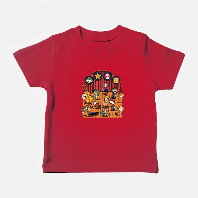 Plumber Game Dance-Baby-Basic-Tee-Studio Mootant