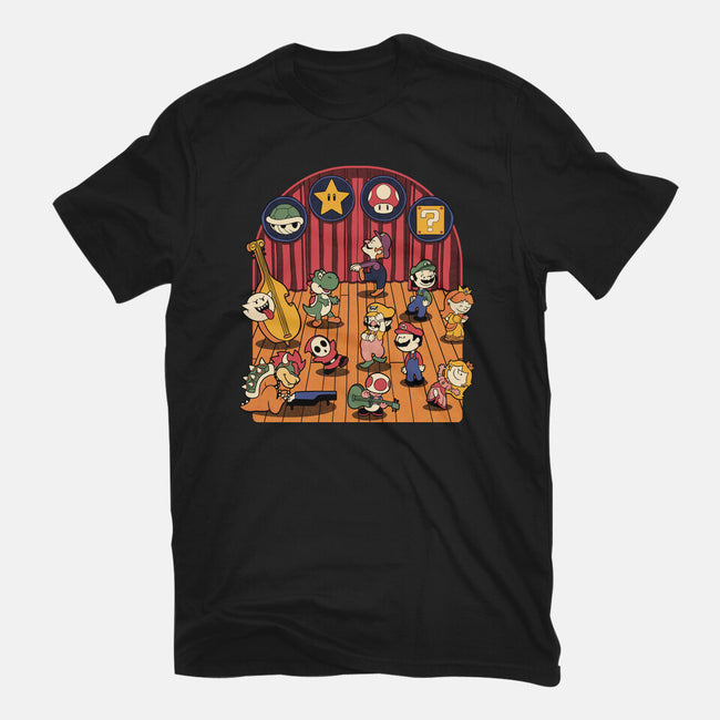 Plumber Game Dance-Womens-Basic-Tee-Studio Mootant