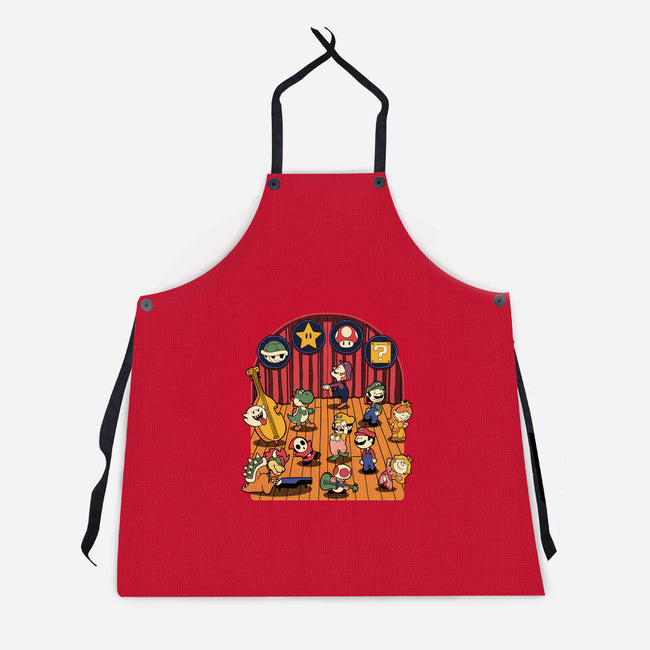 Plumber Game Dance-Unisex-Kitchen-Apron-Studio Mootant