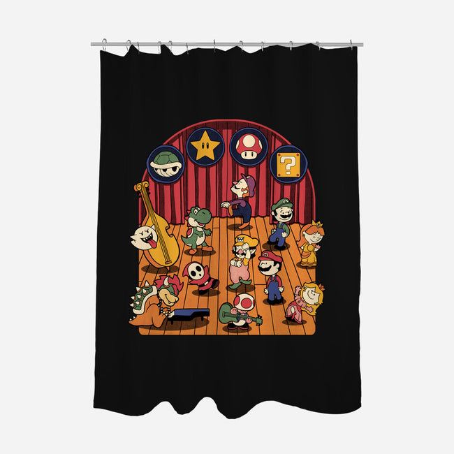 Plumber Game Dance-None-Polyester-Shower Curtain-Studio Mootant