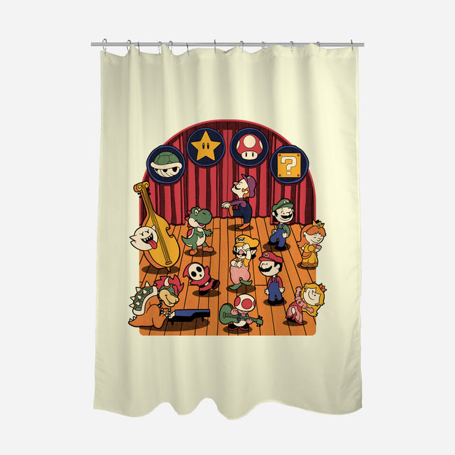 Plumber Game Dance-None-Polyester-Shower Curtain-Studio Mootant