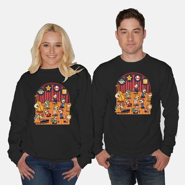 Plumber Game Dance-Unisex-Crew Neck-Sweatshirt-Studio Mootant